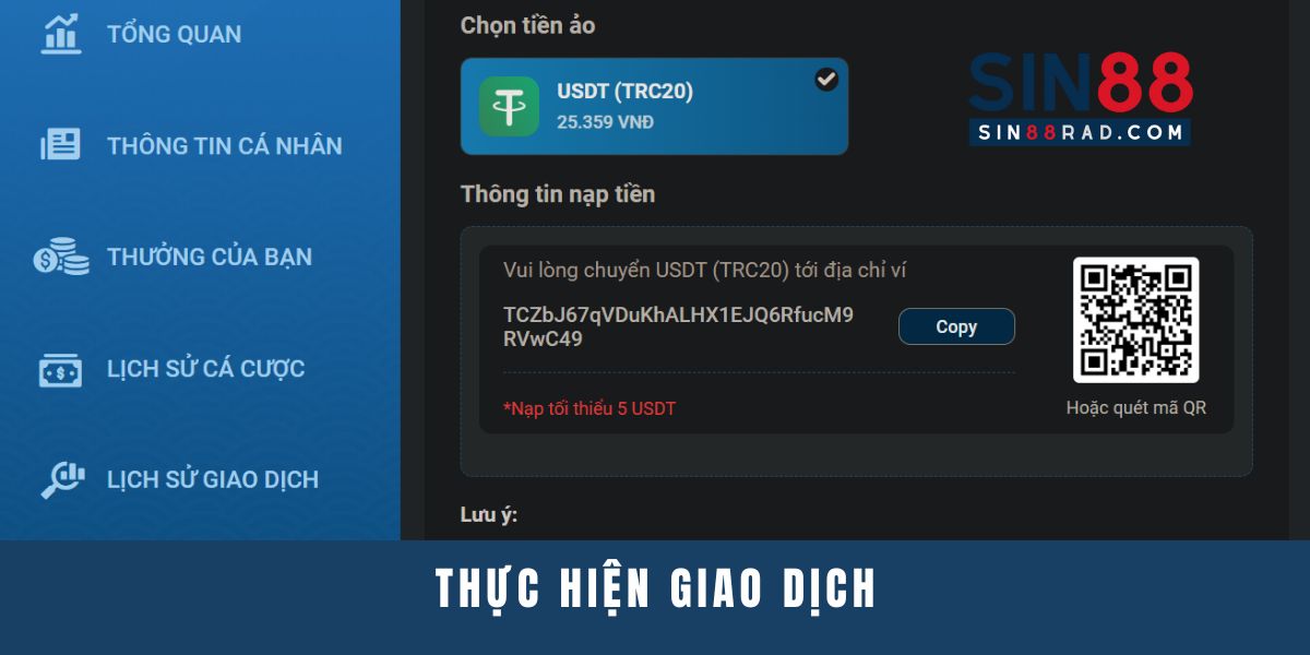 Thực hiện giao dịch